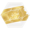 Golden Age Birthday 40Th 7" Hexagon Metallic Plates