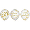 Golden Age Birthday 50Th Latex Confetti Balloon