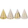 Golden Age Birthday Mini Foil Cone Hats