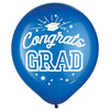 Grad Latex Balloons - Bright Blue