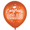 Grad Latex Balloons - Orange