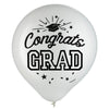 Grad Latex Balloons - White