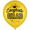 Grad Latex Balloons - Yellow