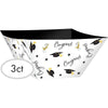 Grad Paper Bowls - Black, Silver, Gold