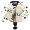 Grad Tinsel Burst Centerpiece - Black, Silver, Gold