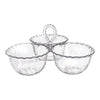 Hammered 3 -Part Serving Bowl, Clear