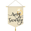 Hanging Canvas Sign - " Ring Security"