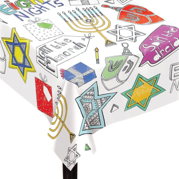 Hanukkah Color-In Table Cover
