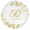 Happy 50Th Anniversary 7" Round Metallic Plates