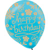 Happy Birthday Floral Organic Latex Balloons