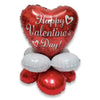 Happy Valentine's Day Air-Filled Balloon Centerpiece