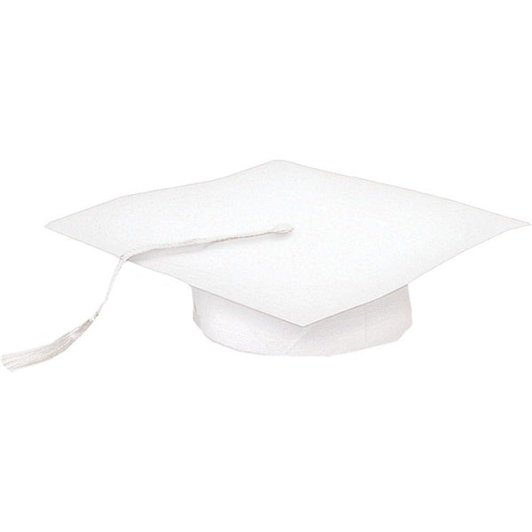 Hat - Mini Grad, White – Party Stuff
