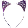 Headband - Cat Ears Purple Metal