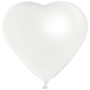 Heart Shaped Latex Balloons - Pearl White