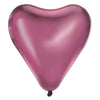 Heart Shaped Satin Luxe Latex Balloon- Flamingo