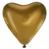 Heart Shaped Satin Luxe Latex Balloon- Gold Sateen