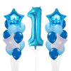 Helium-Filled Balloon Arrangement - Jumbo Number With Two Side Columns