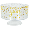 Hot-Stamped Trifle Plastic Container, Medium - Gold