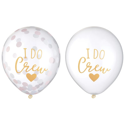 " I Do Crew" Confetti Latex Balloonss