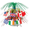 Int'L Flag Mini Cascade Centerpiece Combination Metallic & Boardstock