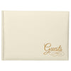 Ivory Guest Book W/Gold Detail