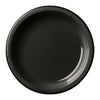 Jet Black Plastic Plates, 9"