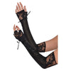 Lace Corset Fingerless Gloves