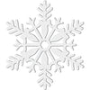 Large Glitter Plastic Snowflake Decoration - White
