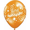 Latex Balloons High Count Bag - Happy Anniversary Stars