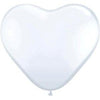 Latex Balloons High Count Bag - Hearts White