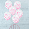 Latex Balloons W/ Confetti, 12" -New Pink Foil