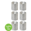 Led Votives - Silver Glitter