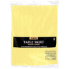 Light Yellow Solid Color Plastic Table Skirt, 14' X 29"