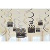 Lights! Camera! ACountion! Value Pack Foil Swirl Hanging Decorations