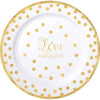 " Love" Round Premium Plastic Plates, 10 1/4"