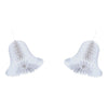 Medium White Bridal Honeycomb Bells 2 Count