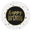 Metallic Happy Birthday Round Foil Balloon 18", Packaged