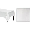 Metallic Tablecloth, 60" X 104" - White/Silver