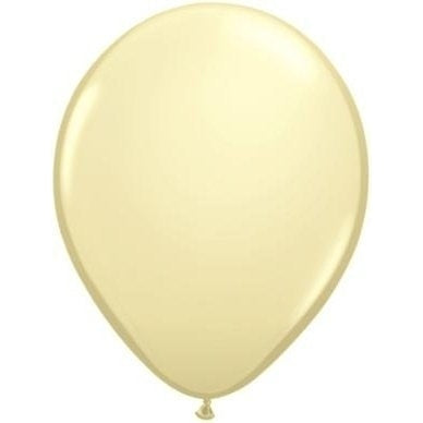 Mini Decorator 5" Ivory Silk Round Latex Balloons, 100 Count.