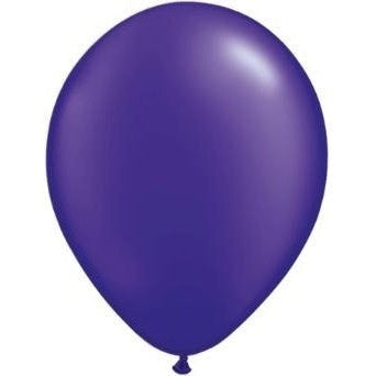 Mini Decorator 5" Pearl Purple Round Latex Balloons, 100 Count.