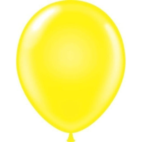 Mini Decorator 5" Tuftex Latex Balloons 50 Per Package Yellow