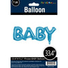 Mini Foil Balloon Banner Kit Baby Blue