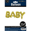 Mini Foil Balloon Banner Kit Baby Gold