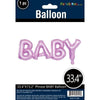 Mini Foil Balloon Banner Kit Baby Pink