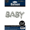 Mini Foil Balloon Banner Kit Baby Silver