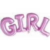 Mini Foil Balloon Banner Kit Girl Pink