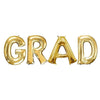 Mini Foil Balloon Banner Kit Grad Gold