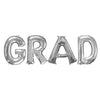 Mini Foil Balloon Banner Kit Grad Silver