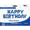 Mini Foil Balloon Banner Kit Happy Birthday Blue