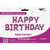 Mini Foil Balloon Banner Kit Happy Birthday Fuchsia